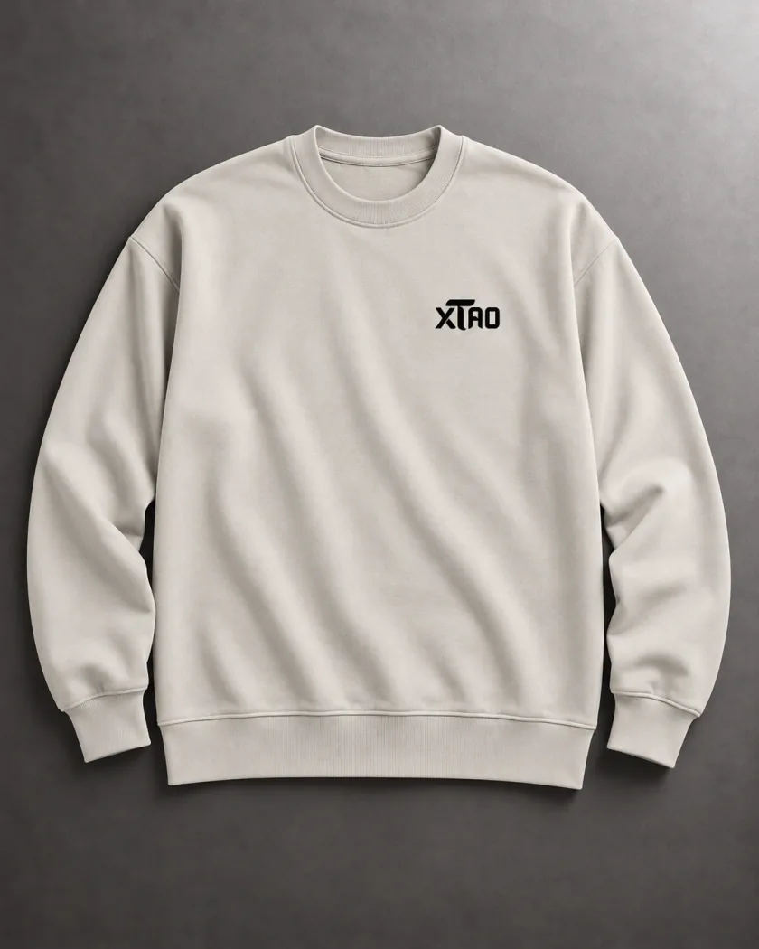 Bone Crewneck, front view