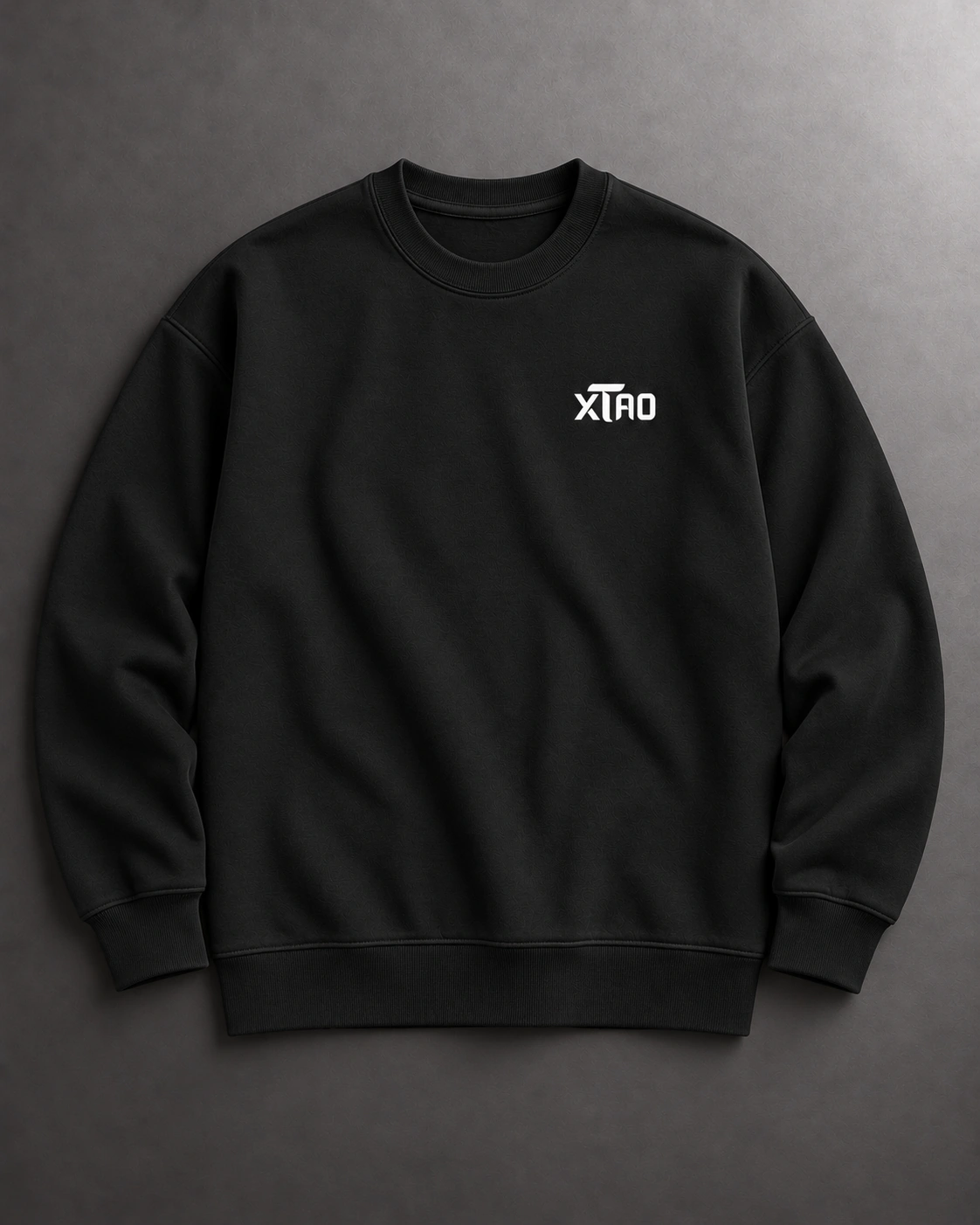Black Crewneck, front view