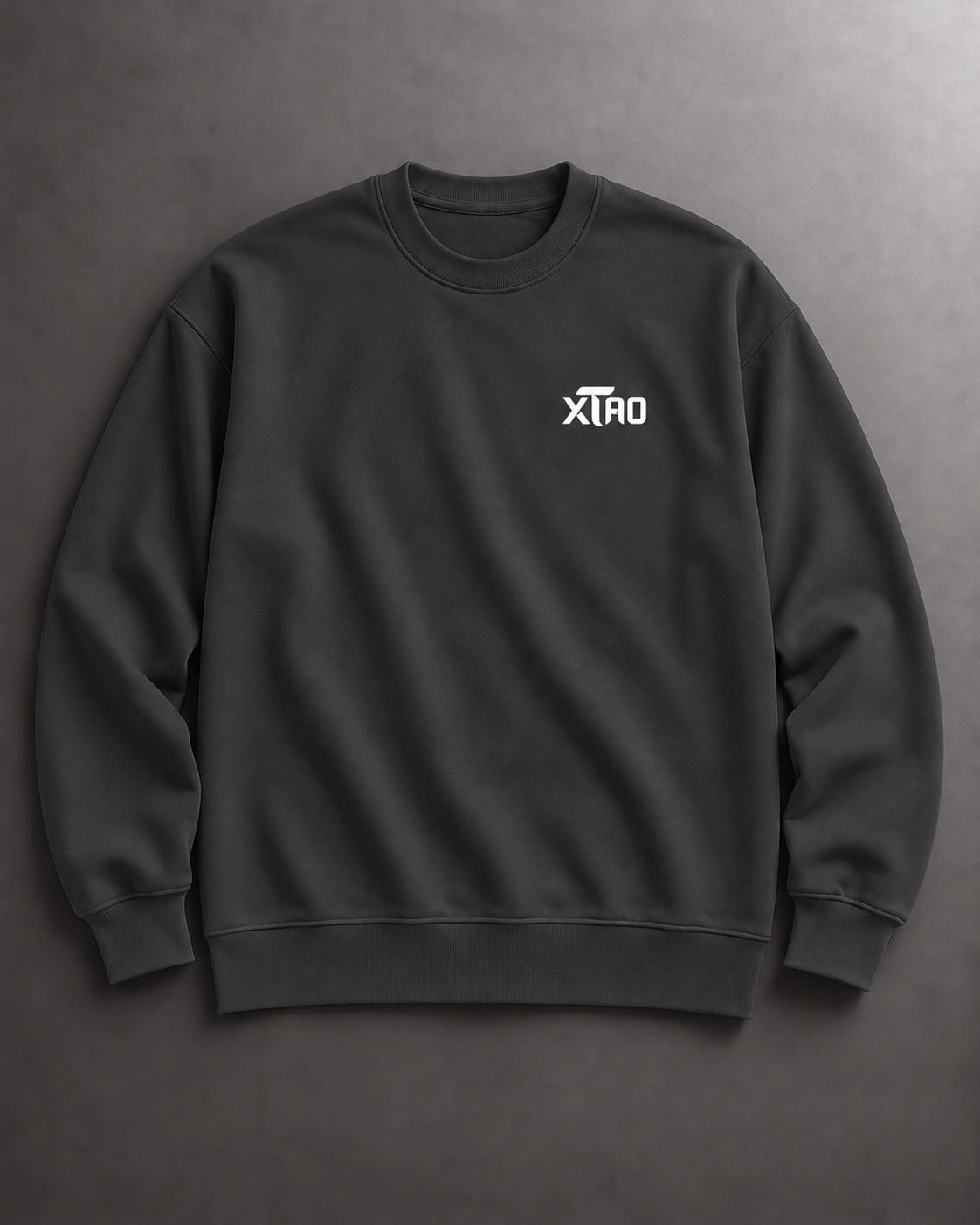 Charcoal Crewneck, front view