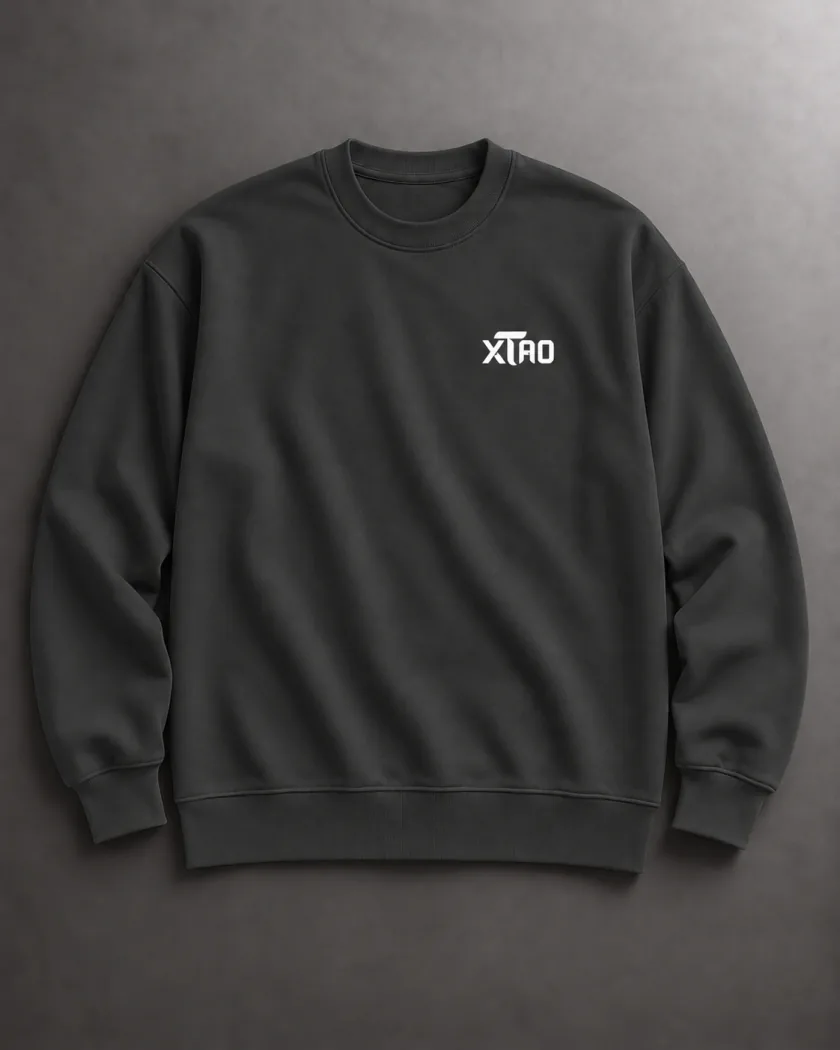 Charcoal Crewneck, front view