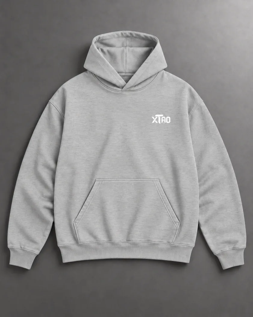 Grey Hoodie, front view