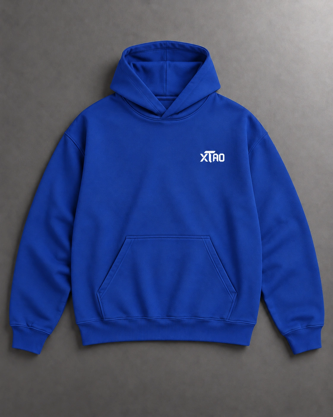 Blue Hoodie, front view